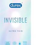 Condoms, Ultra Thin Lubricated Natural Latex, Durex Invisible Condoms, 8 Count - Ultra Sensitive, Lubricated, Transparent